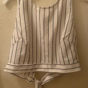 Pinstripe open back tank